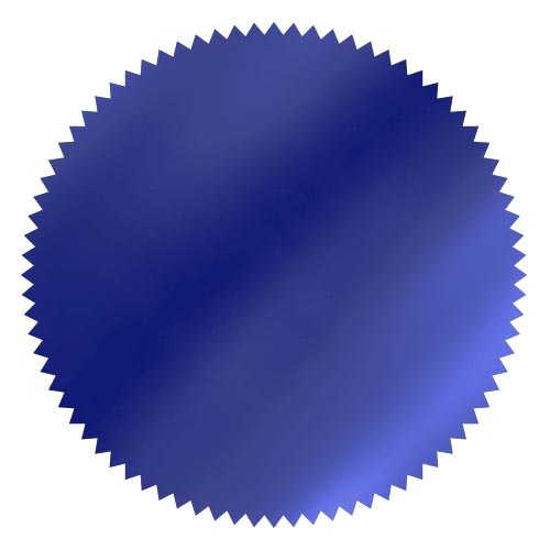 notary foil embossing wafer royal blue
